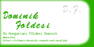 dominik foldesi business card